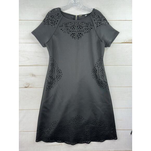 Tahari Dress Womens 12 Sheath Cutout Neckline Career Classic Minimalist Zip - Picture 1 of 10